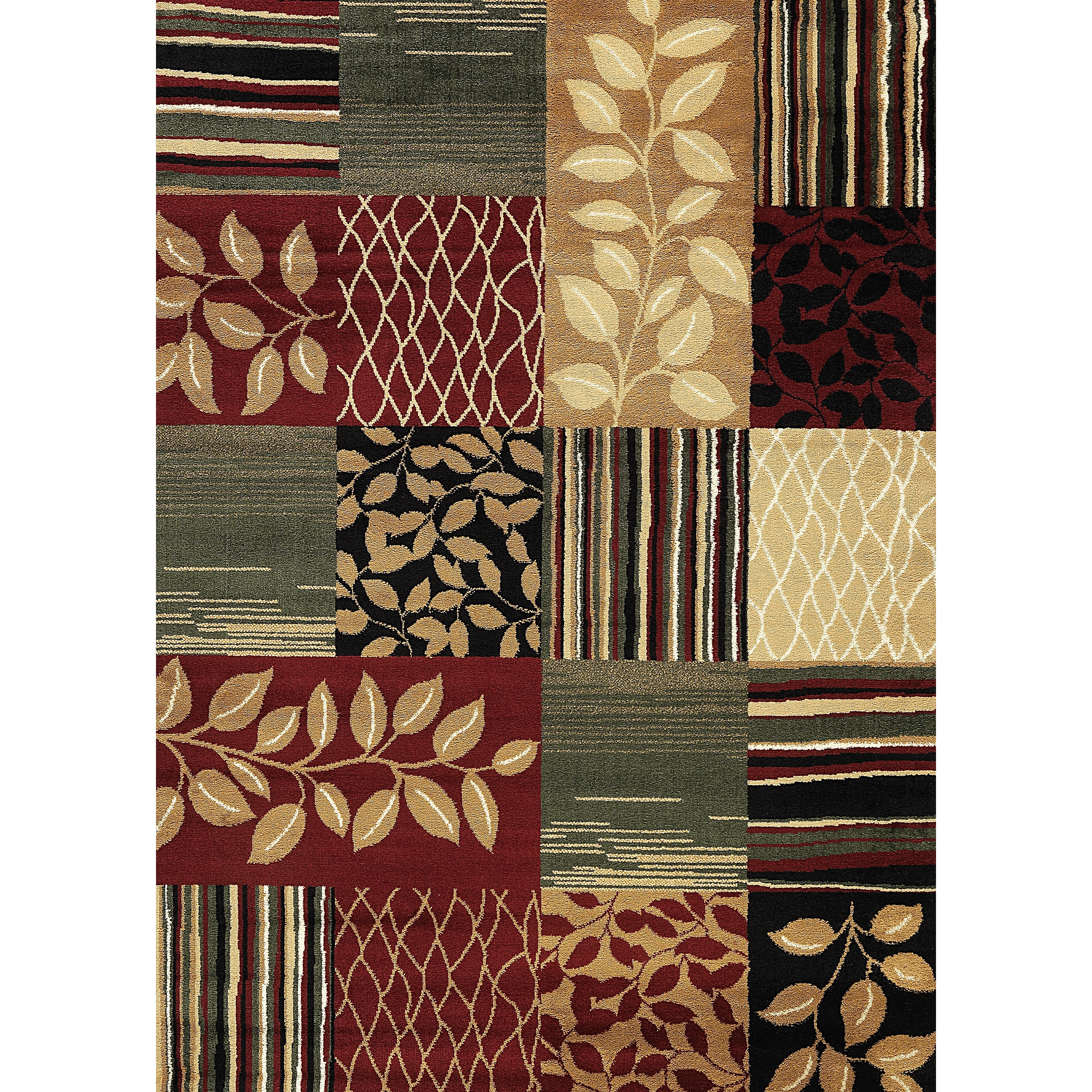 Multi colored Boxes Area Rug (53 X 73)