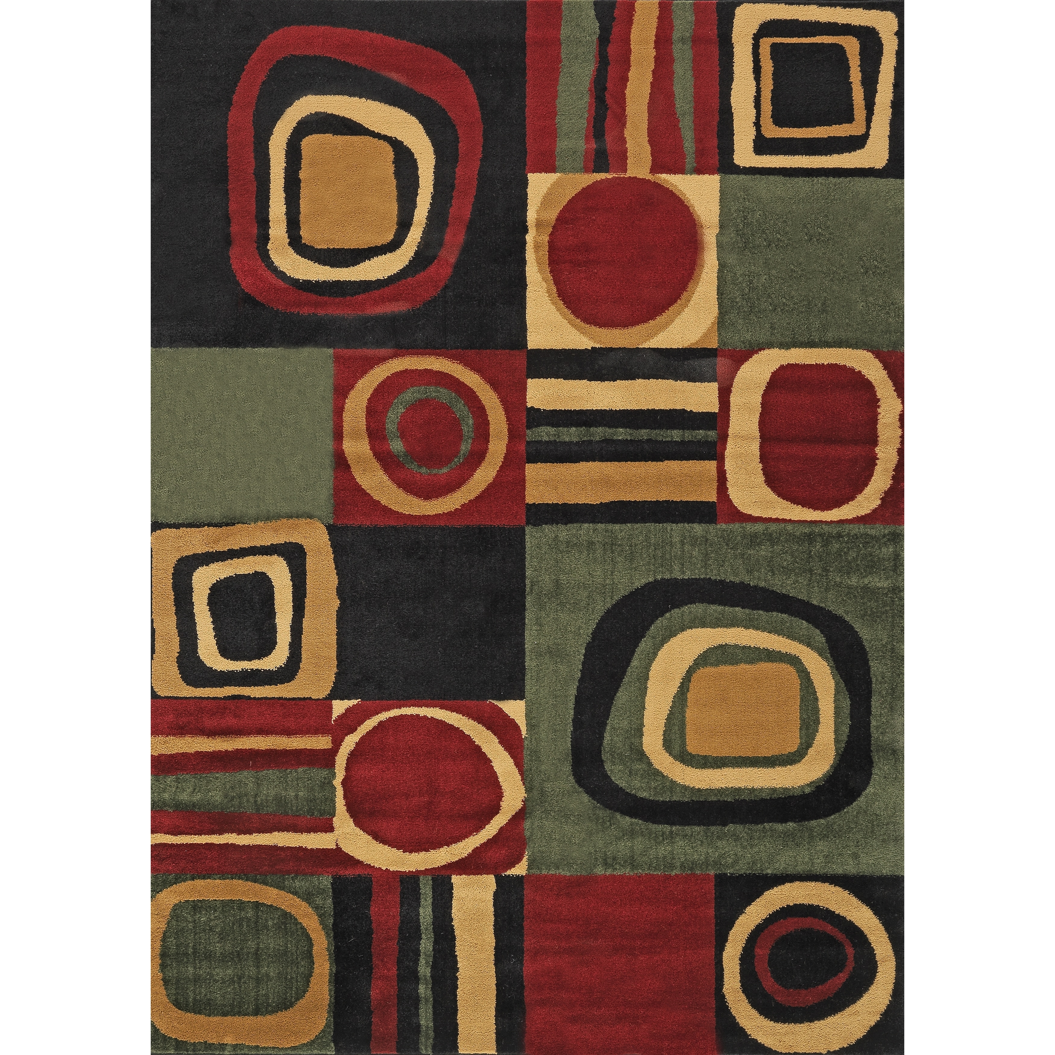 Geometric Multi Area Rug (53 X 73)