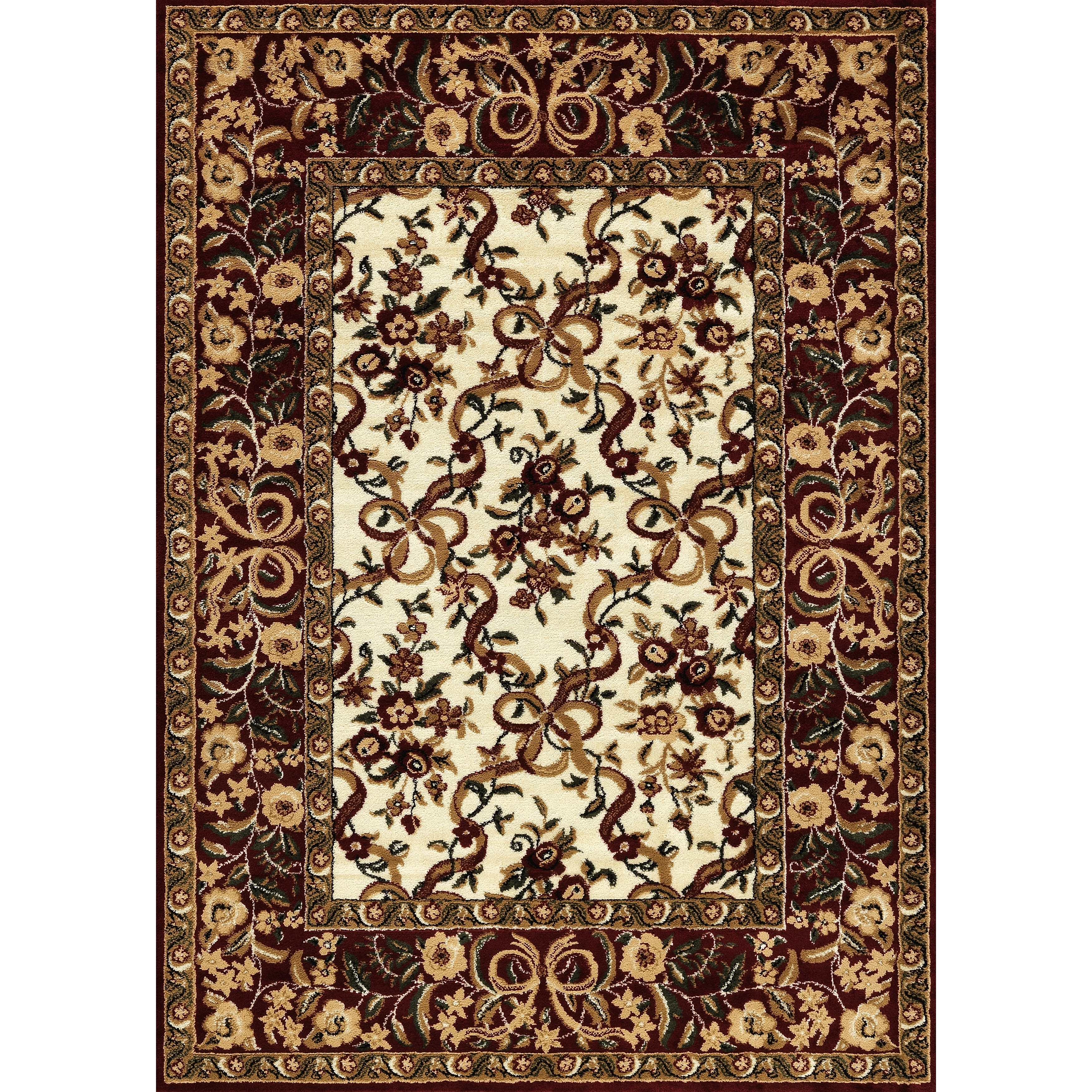 Floral Ivory Area Rug (53 X 73)