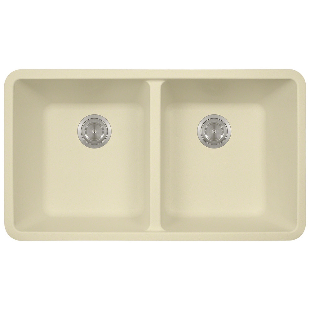 Polaris Sinks Beige Astragranite Double Kitchen Sink