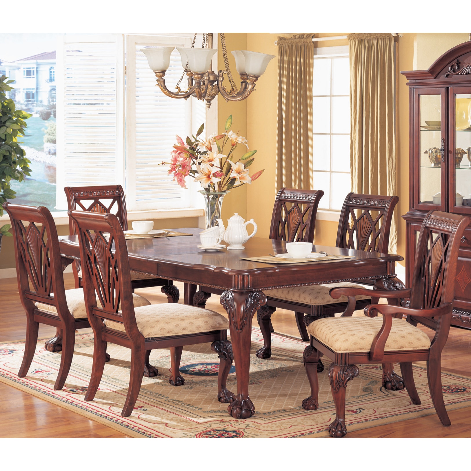 Williams Home Furnishing Lexicon 7 piece Dining Set Cherry Size 7 Piece Sets