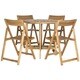 Safavieh Kerman Finish Brown Acacia Wood 5-piece Outdoor Dining Table Set - Thumbnail 8