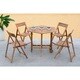 Safavieh Kerman Finish Brown Acacia Wood 5-piece Outdoor Dining Table Set - Thumbnail 2