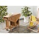 Safavieh Kerman Finish Brown Acacia Wood 5-piece Outdoor Dining Table Set - Thumbnail 3
