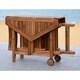 Safavieh Kerman Finish Brown Acacia Wood 5-piece Outdoor Dining Table Set - Thumbnail 6
