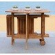Safavieh Kerman Finish Brown Acacia Wood 5-piece Outdoor Dining Table Set - Thumbnail 4