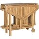 Safavieh Kerman Finish Brown Acacia Wood 5-piece Outdoor Dining Table Set - Thumbnail 10