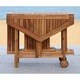 Safavieh Kerman Finish Brown Acacia Wood 5-piece Outdoor Dining Table Set - Thumbnail 7