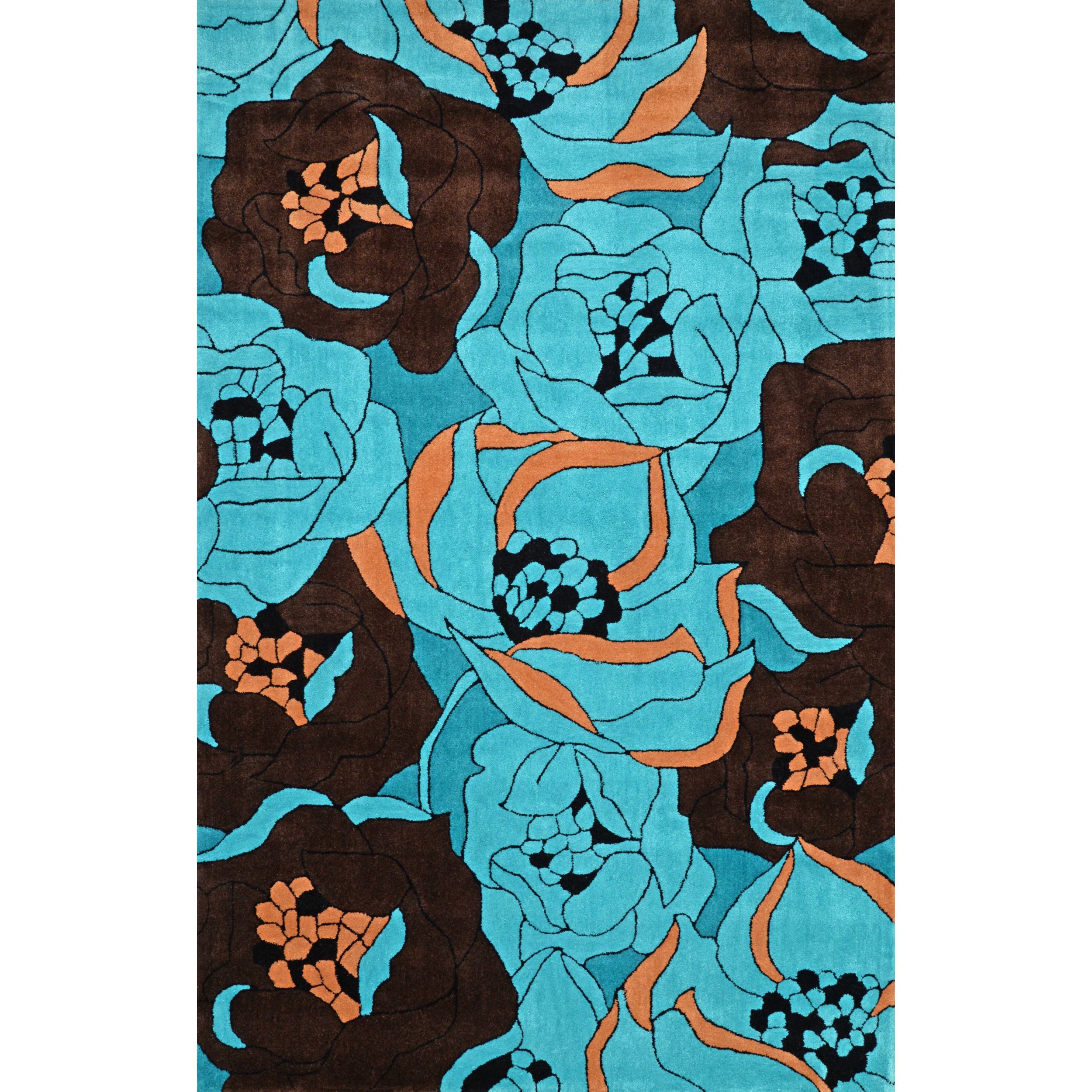 Nuloom Hand tufted Floral Synthetics Pool Rug (7 6 X 9 6 )