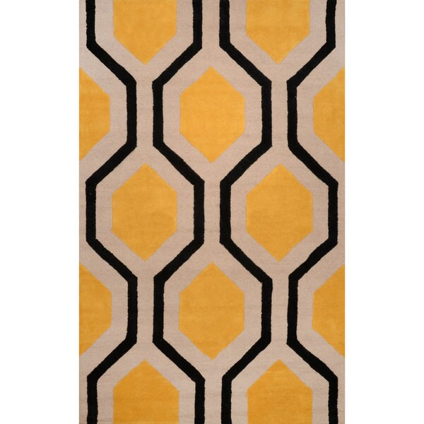 nuLOOM Handtufted Wool Yellow Rug (7' 6 x 9' 6) Free Shipping Today