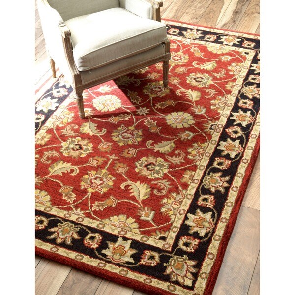 Shop nuLOOM Handtufted Wool Wine Rug (9' x 12') Free Shipping Today