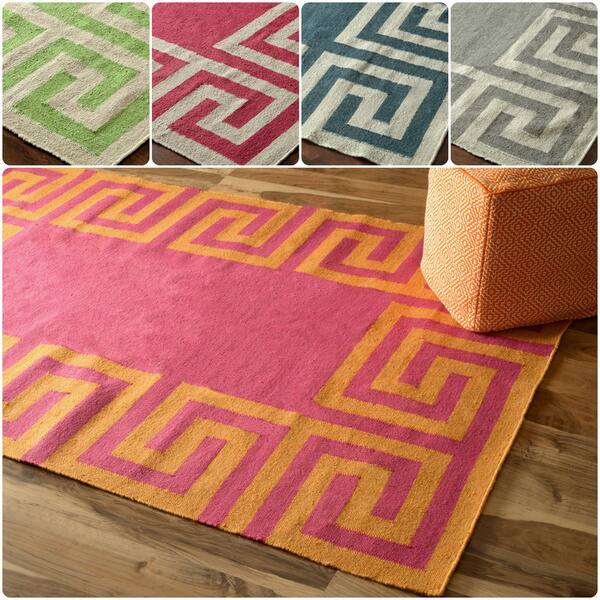 nuLOOM Indoor/ Outdoor Flatwoven Greek Key Rug 7'6 x 9'6 Overstock