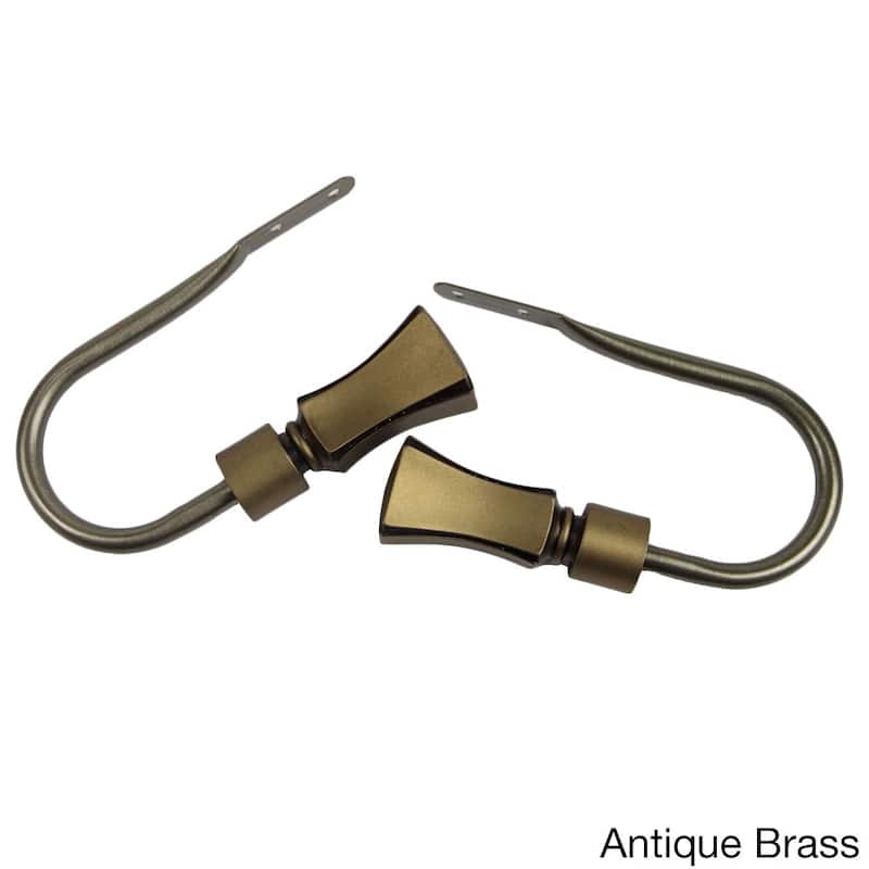 InStyleDesign Tower Curtain Holdback Set - n/a - Antique/Brass Finish - Antique Brass