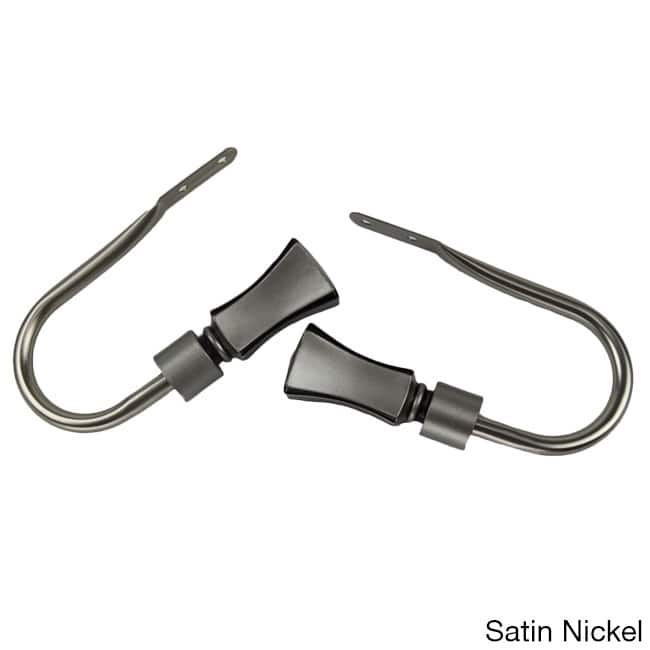 InStyleDesign Tower Curtain Holdback Set - n/a - Nickel Finish/Satin/Silver Finish - satin nickel