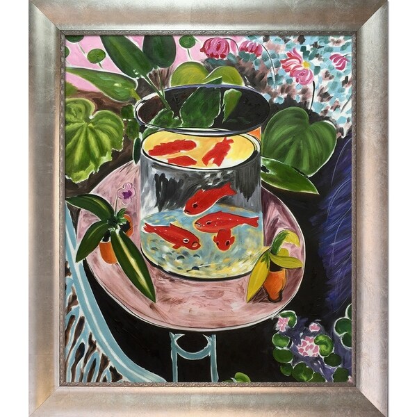 La Pastiche Henri Matisse 'The Gold Fish ' Hand Painted Framed