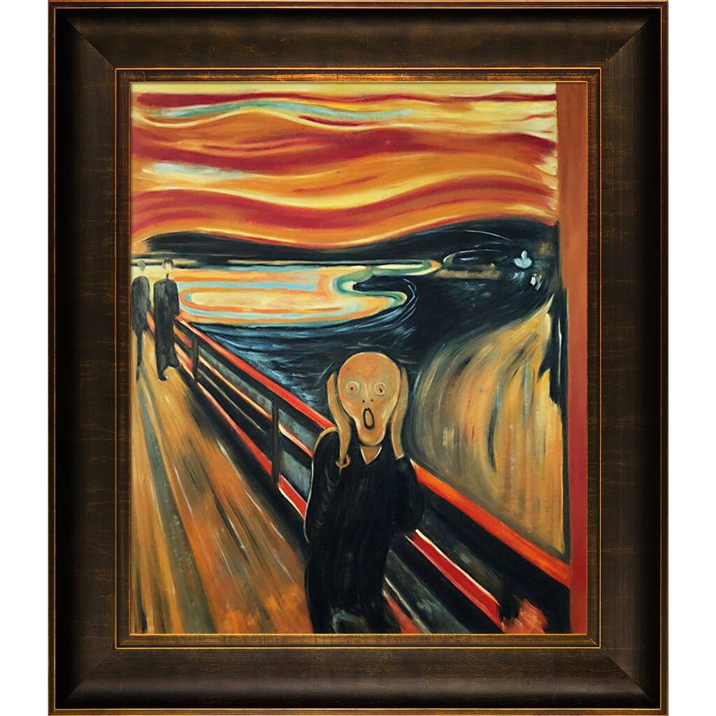 La Pastiche Edvard Munch 'The Scream ' Hand Painted Framed Canvas Art