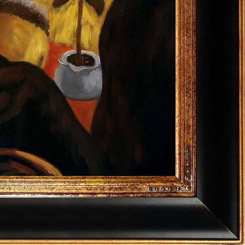 La Pastiche Edward Hopper 'New York Restaurant ' Hand Painted Framed