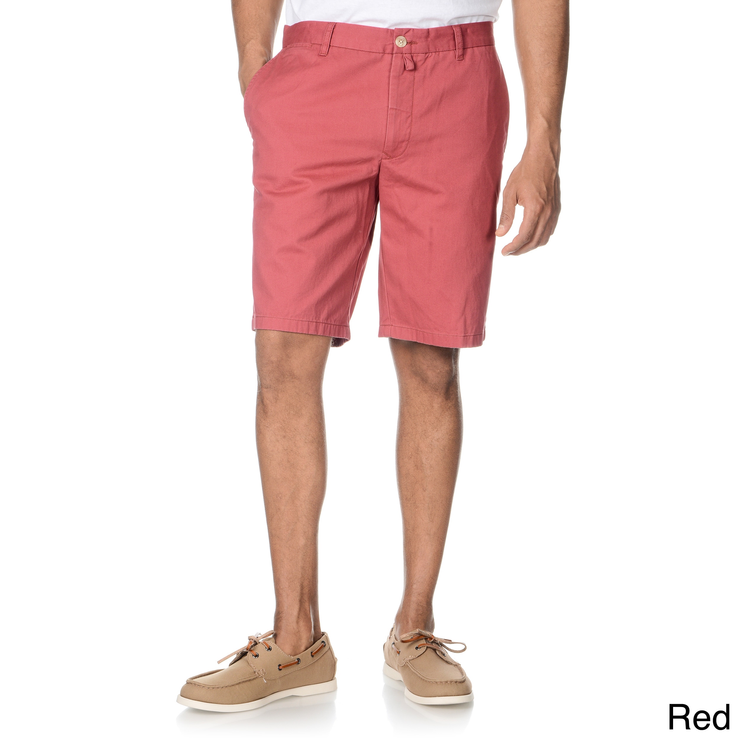 Thomas Dean Thomas Dean Mens Twill Shorts Red Size 32