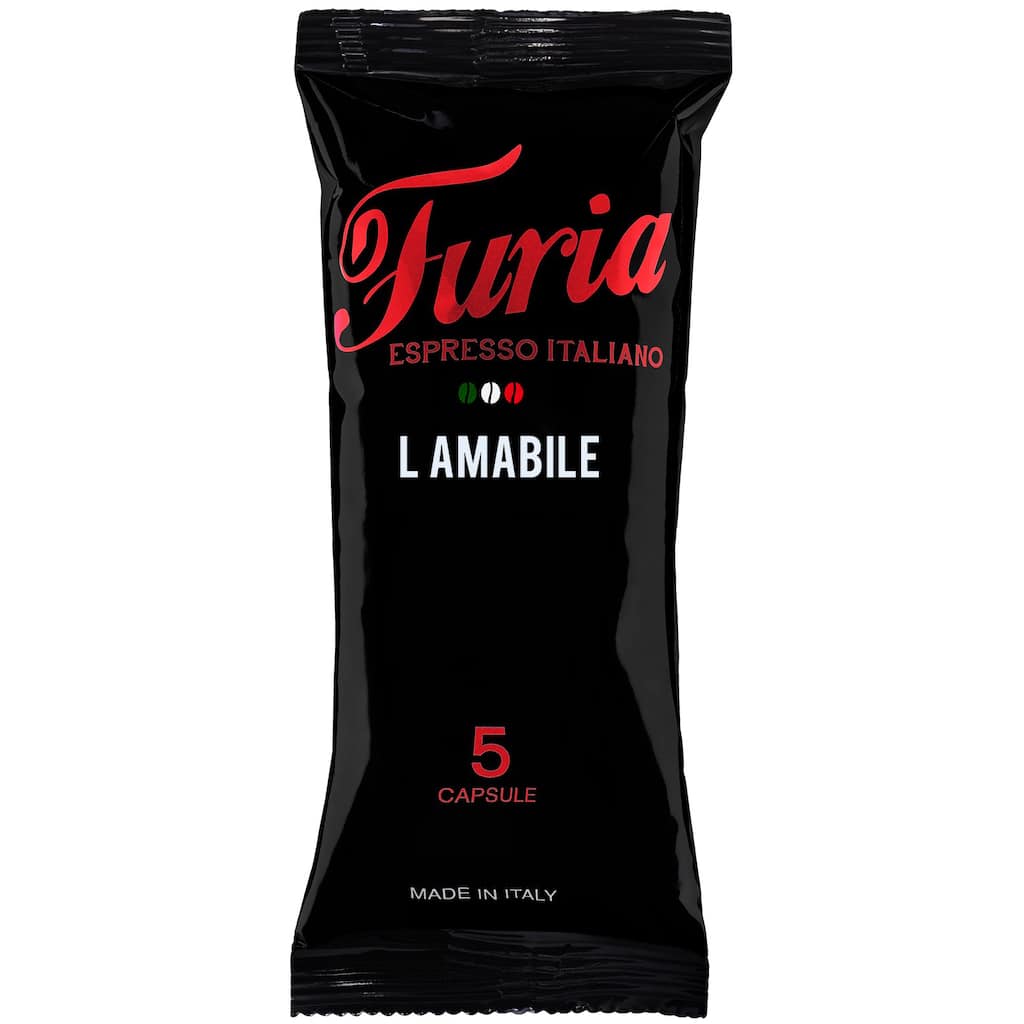Caffe Furia Amabile Sweet Italian Nespresso Compatible Coffee Capsules