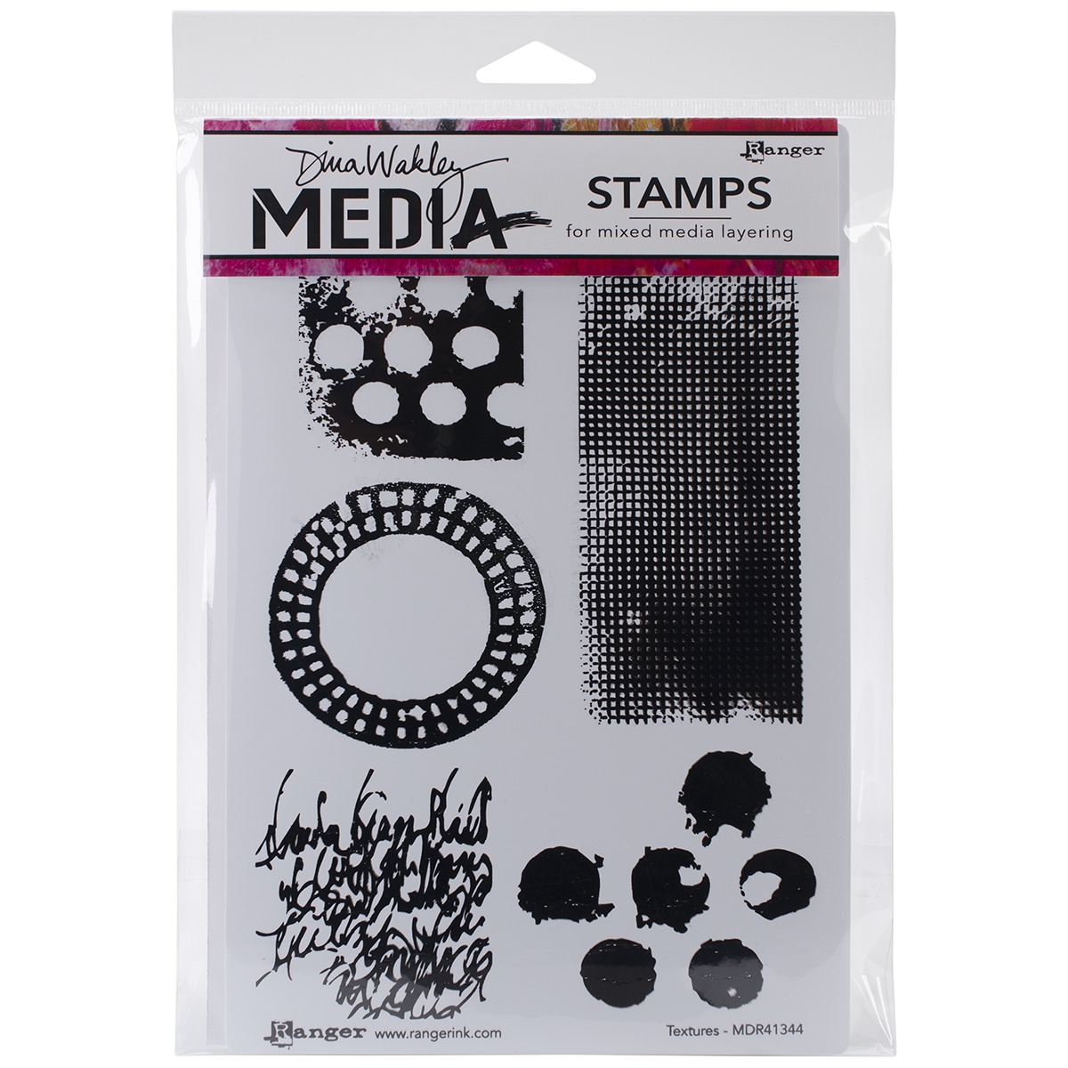 Dina Wakley Media Cling Stamps 6x9 textures