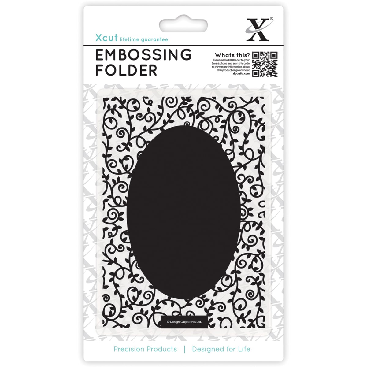 Xcut Universal A6 Embossing Folder swirls