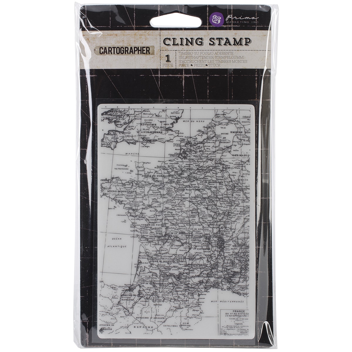 Cartographer Cling Stamps 4x6 map