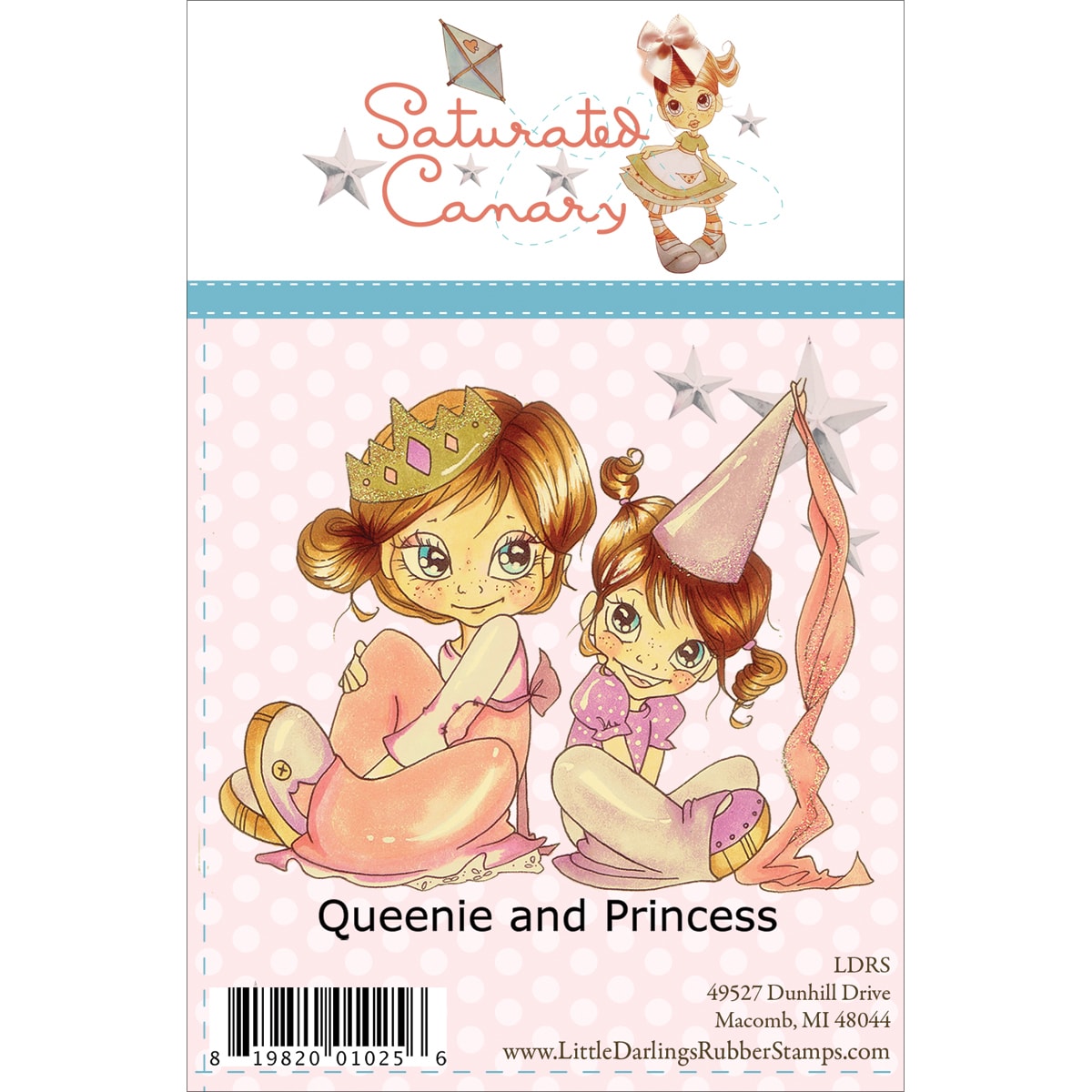 Saturated Canary Unmounted Rubber Stamp 4.25x3.5  queenie   Princess