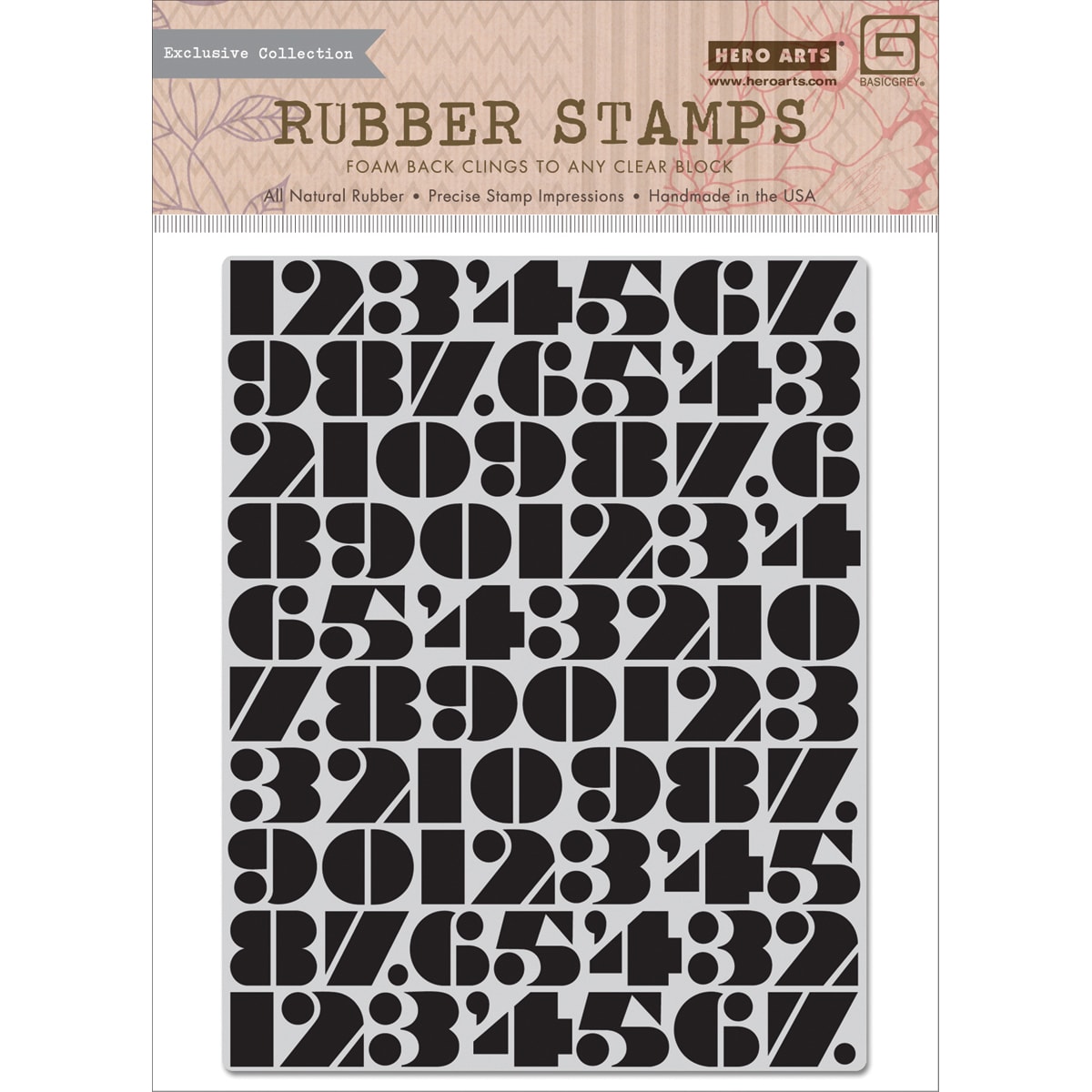 Basic Grey Capture Cling Stamps By Hero Arts number Background