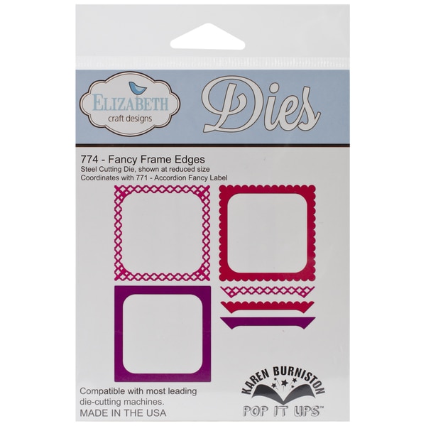 Elizabeth Craft Pop It Up Metal Dies By Karen Burniston Fancy Frame Edges Free Shipping On 5971