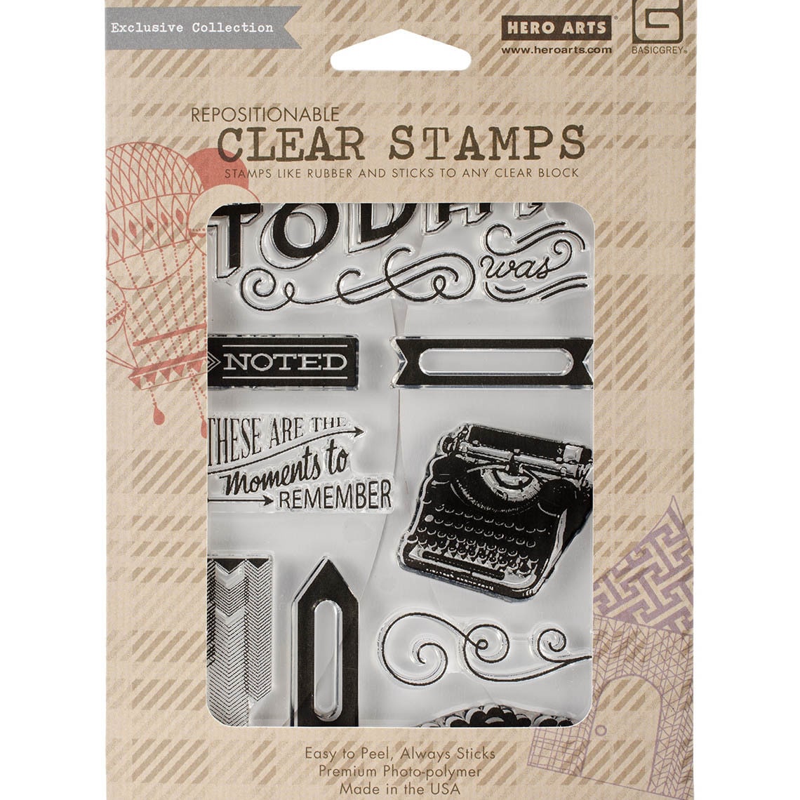Basic Grey Capture Clear Stamps By Hero Arts moments To Remember