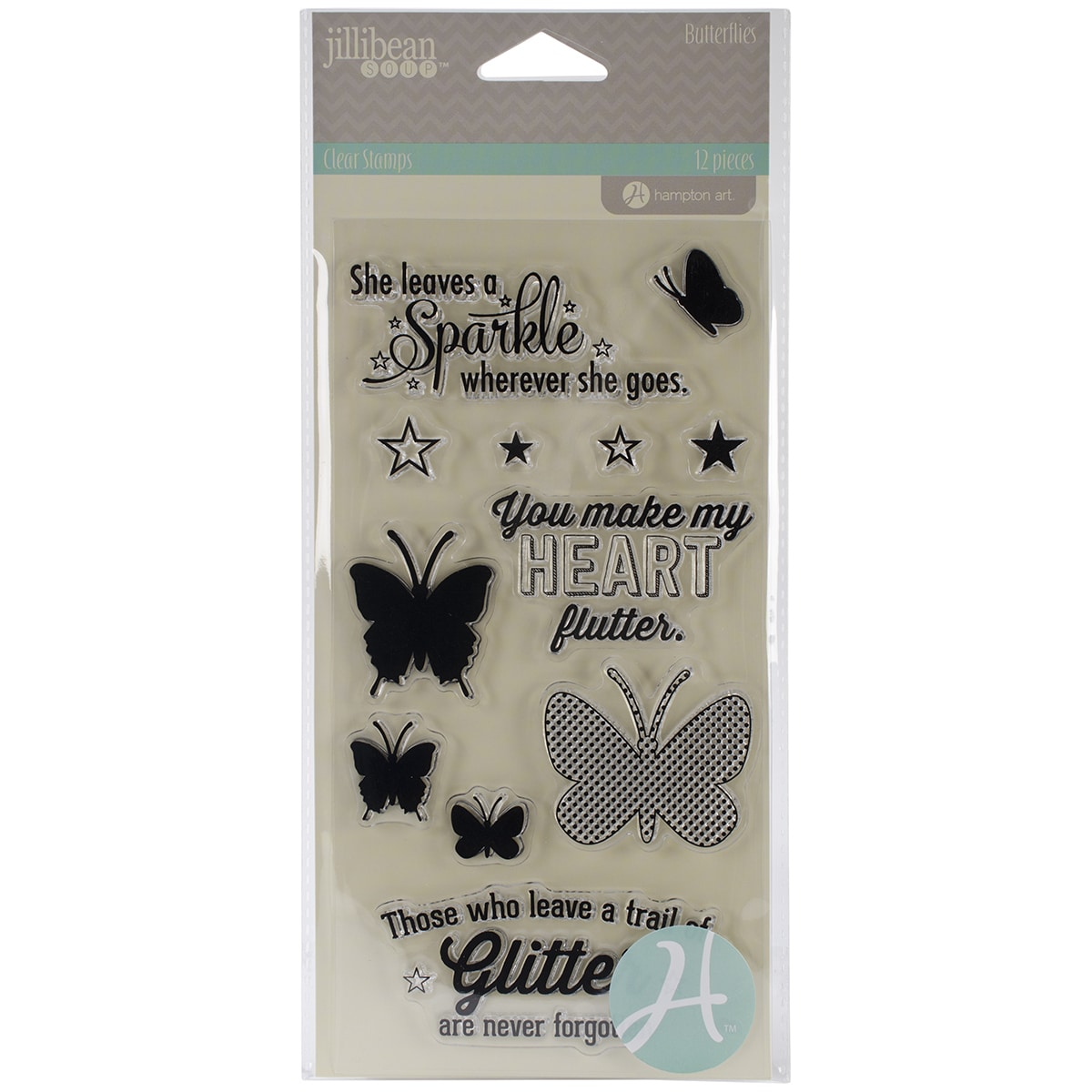 Jillibean Soup Clear Stamps 4x8 Sheet butterflies