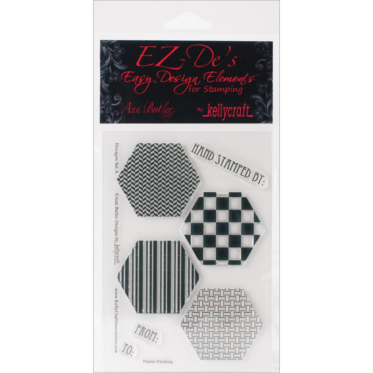 EZ des Clear Stamps 4x6 Sheet hexagon Set A