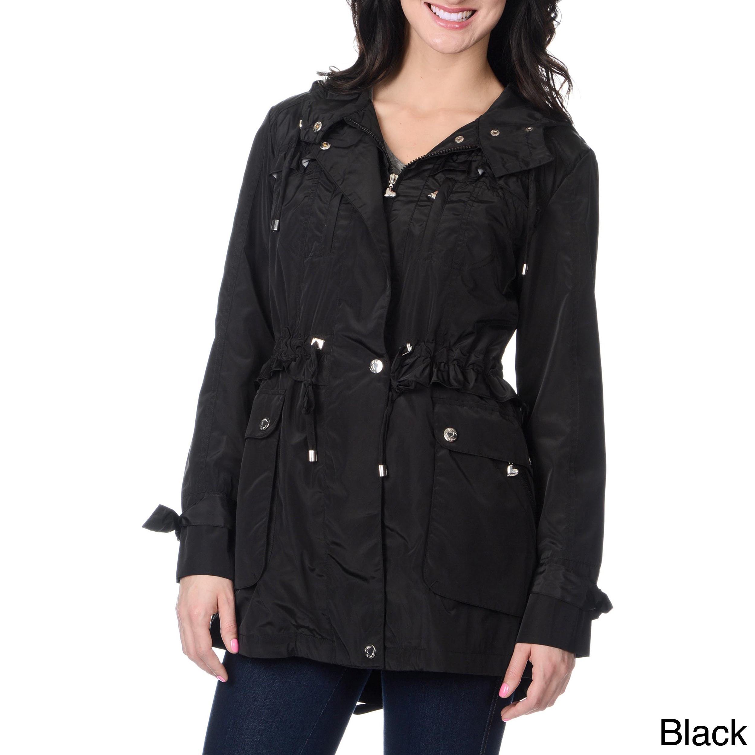 Betsey Johnson Womens Anorak Rain Jacket