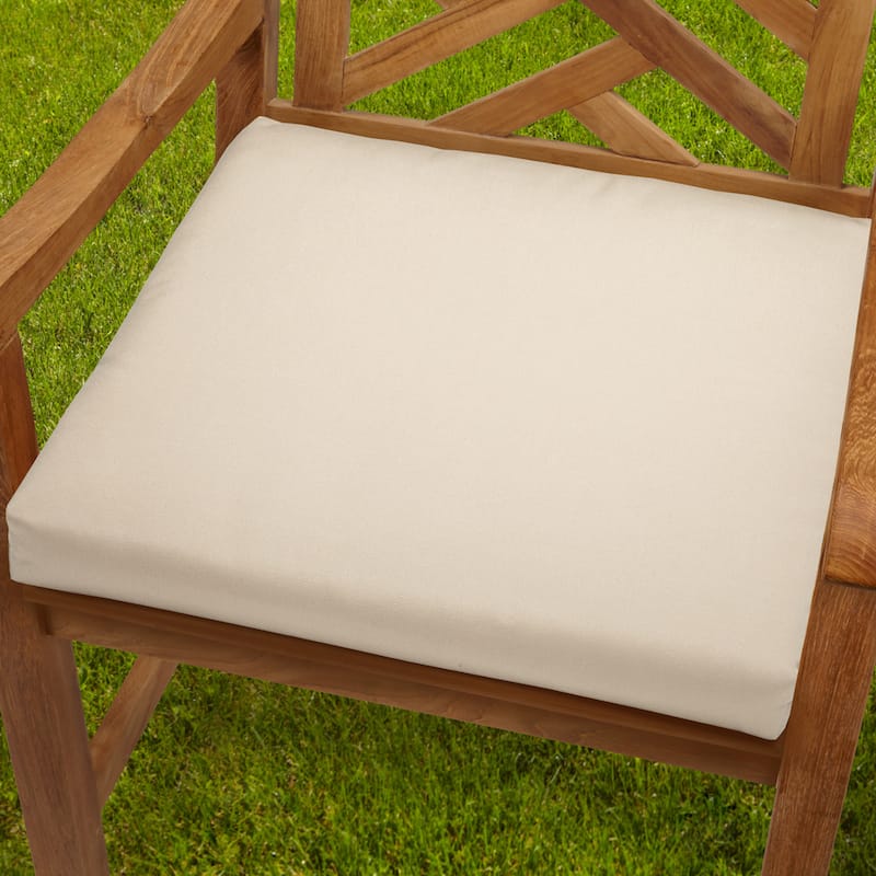 Sorra Home Bristol 19-inch Indoor/ Outdoor Antique Beige Chair Cushion Set with Sunbrella Fabric