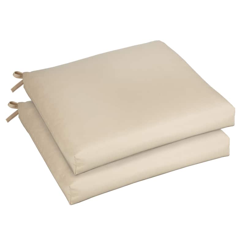 Sorra Home Bristol 19-inch Indoor/ Outdoor Antique Beige Chair Cushion Set with Sunbrella Fabric