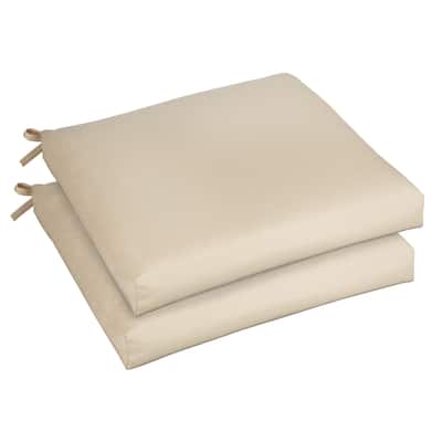 Sorra Home Bristol 19-inch Indoor/ Outdoor Antique Beige Chair Cushion Set with Sunbrella Fabric