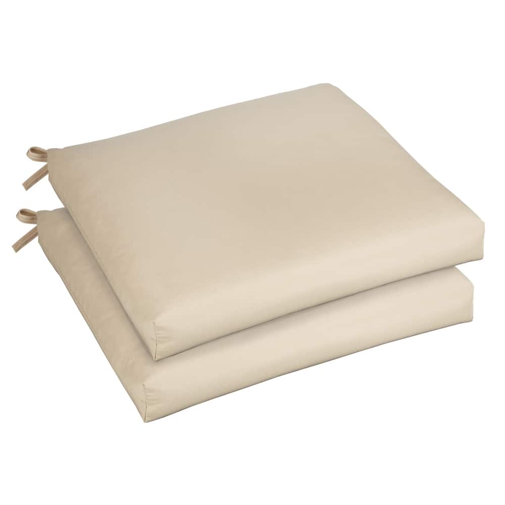 Sorra Home Bristol 19-inch Indoor/ Outdoor Antique Beige Chair Cushion Set with Sunbrella Fabric
