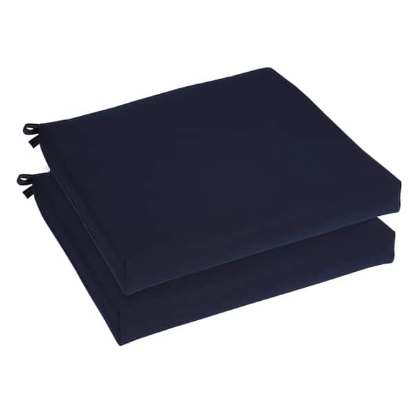 Sorra Home Bristol 19inch Indoor/ Outdoor Navy Blue Chair Cushion Set