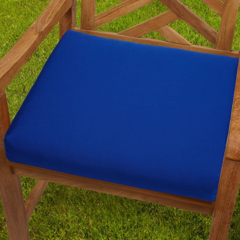 Sorra Home Bristol 19-inch Indoor/ Outdoor True Blue Chair Cushion Set with Sunbrella Fabric