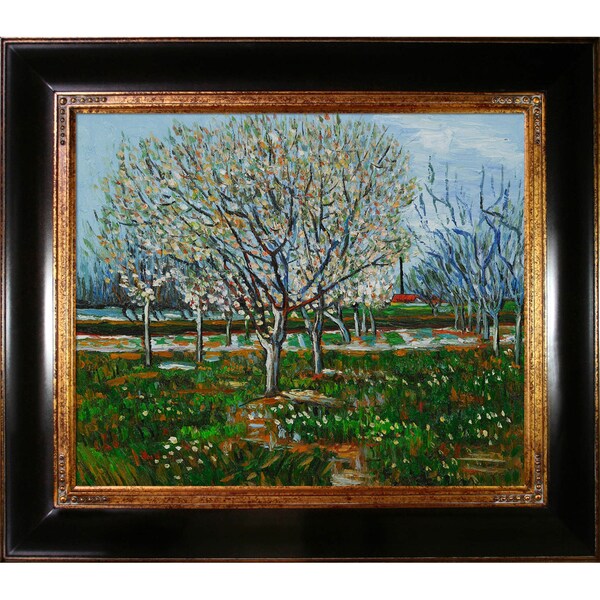 Vincent Van Gogh 'Orchard in Blossom (Plum Trees) ' Hand Painted Framed ...