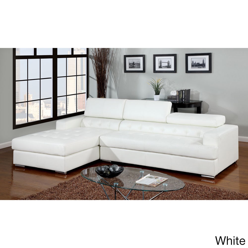 Massa Sectional Sofa Upholstered In Bonded Leather