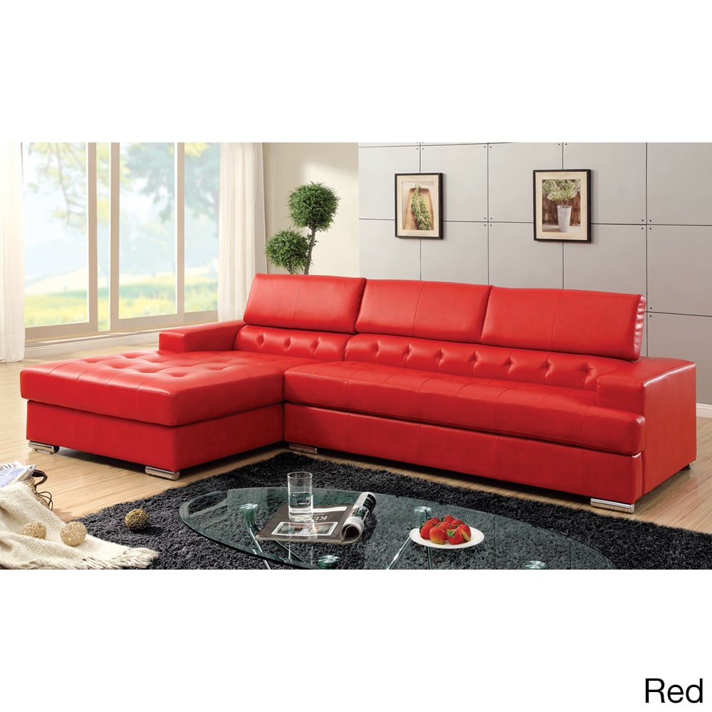 Massa Sectional Sofa Upholstered In Bonded Leather