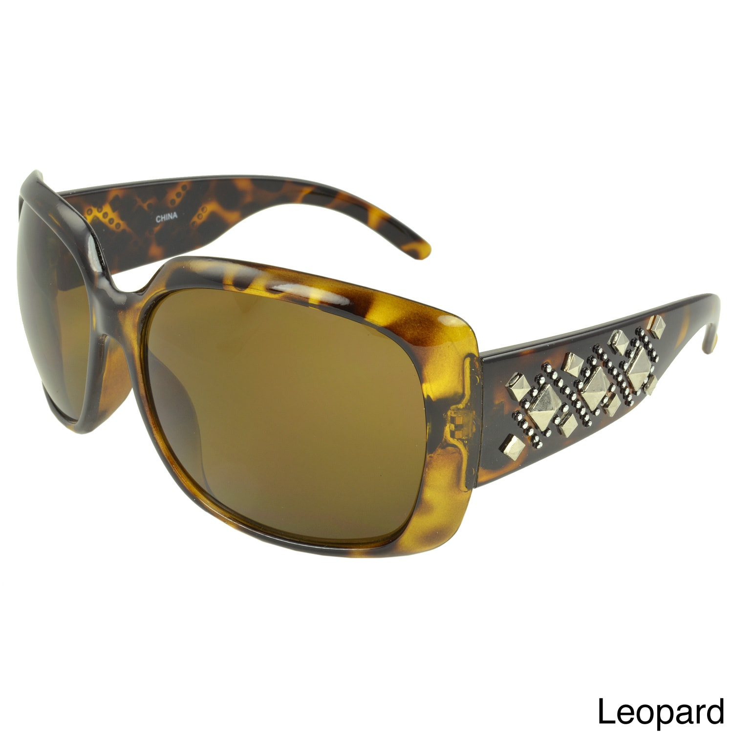 Epic Eyewear Womens Taryn Studded Shield Sunglasses