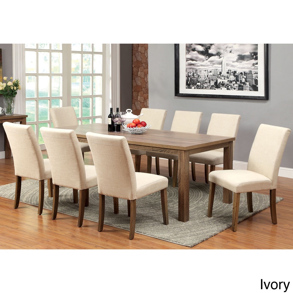 Pirot 9 piece Natural Wood Design Dining Set