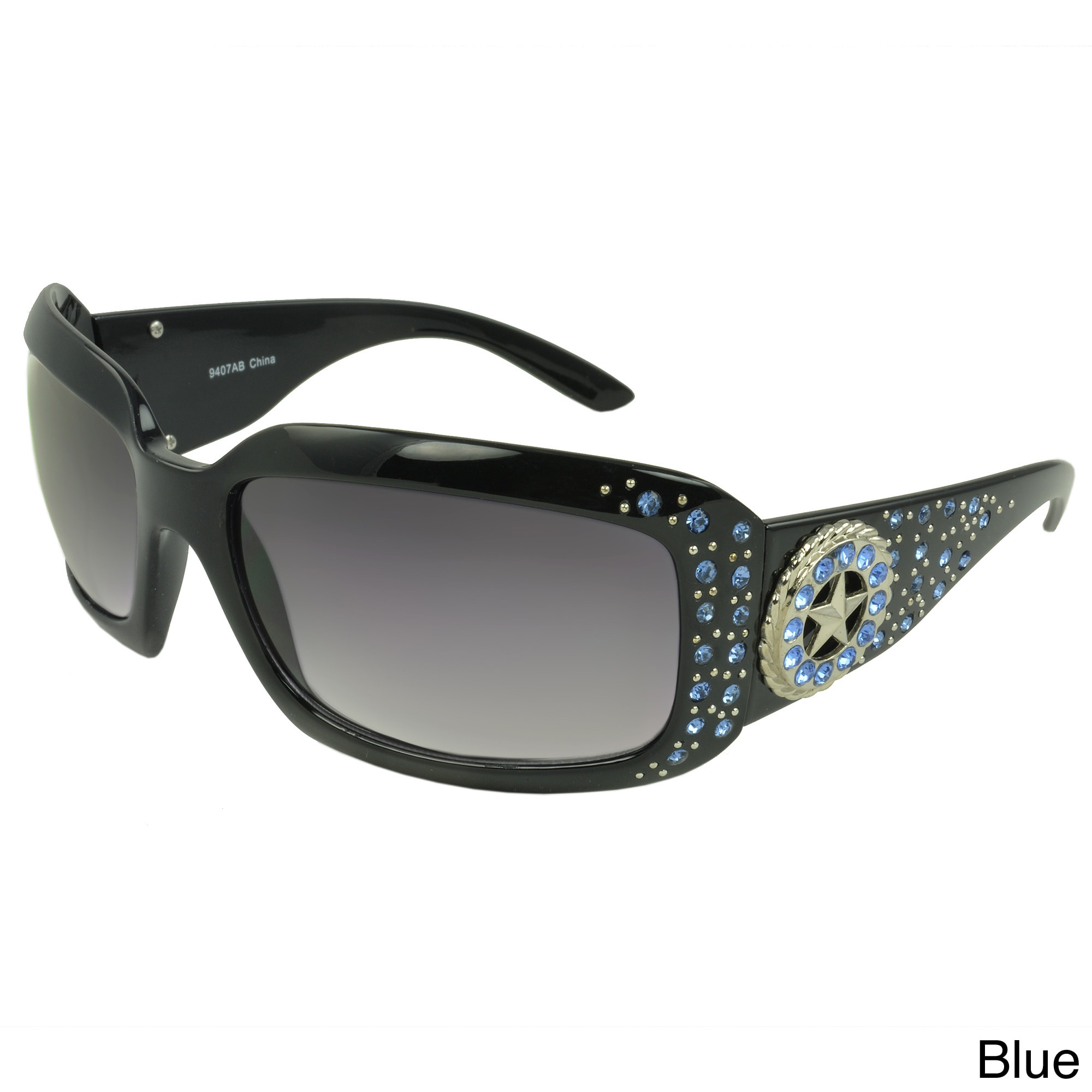 Epic Eyewear Womens Jocelyn Rhinestone studded Shield Sunglasses