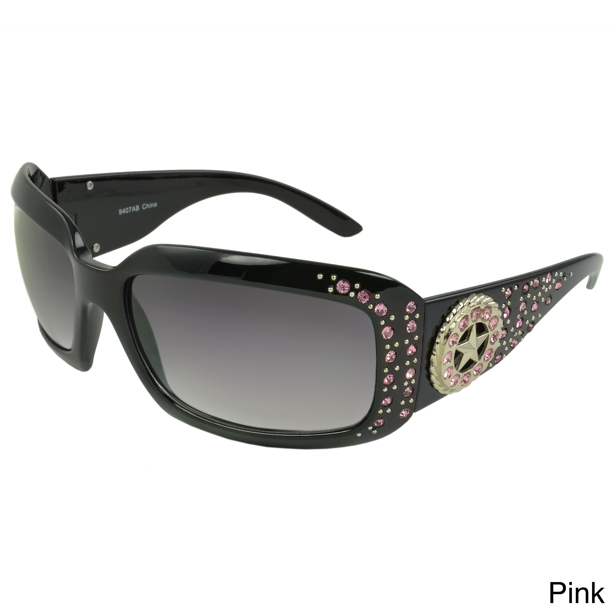 Epic Eyewear Womens Jocelyn Rhinestone studded Shield Sunglasses