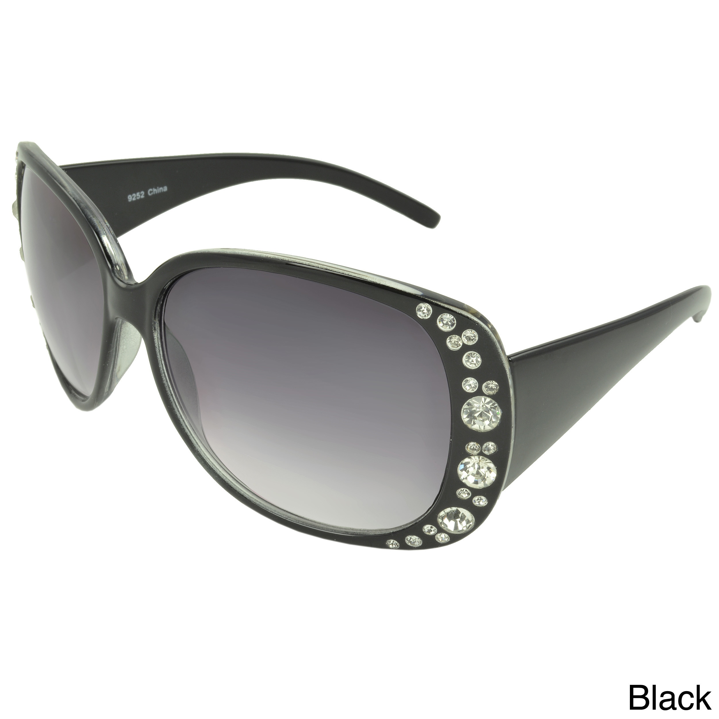 Epic Eyewear Womens Carolyn Rhinestone Accent Shield Sunglasses