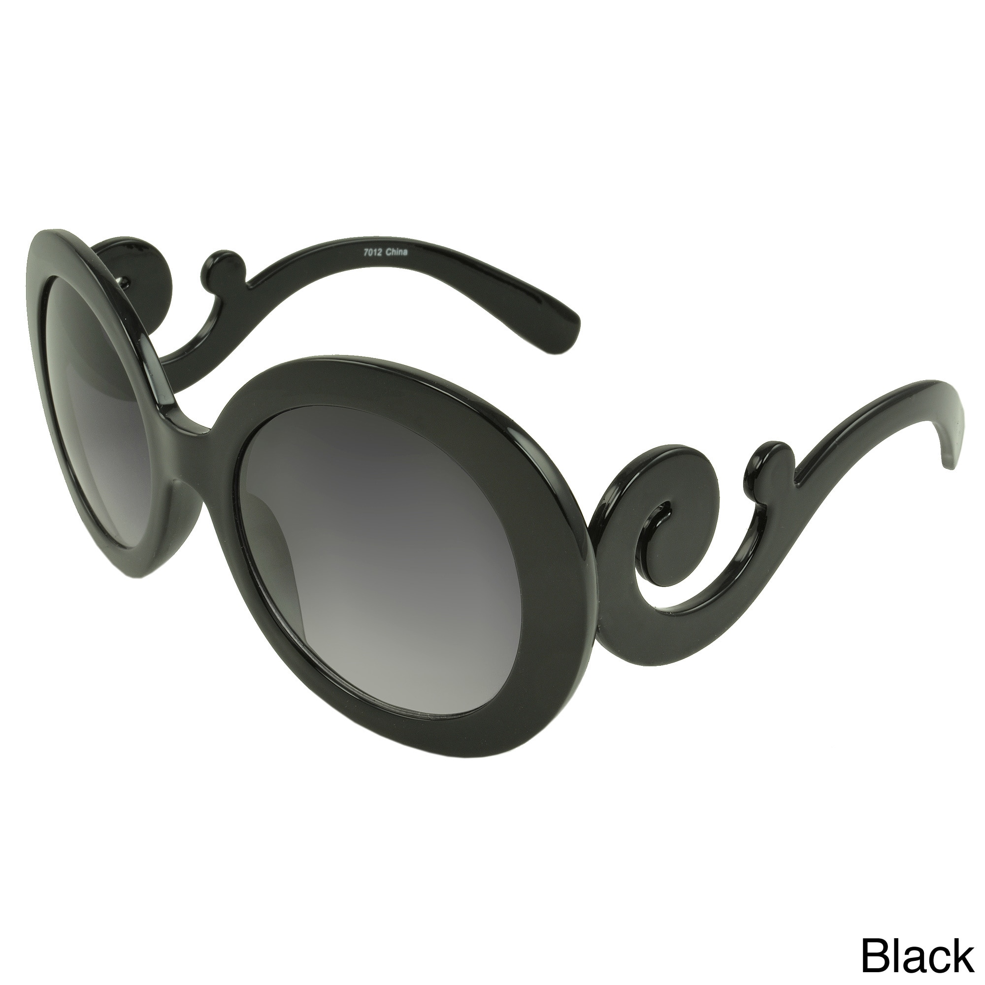 Epic Eyewear Womens Vivien Round Curled temple Sunglasses