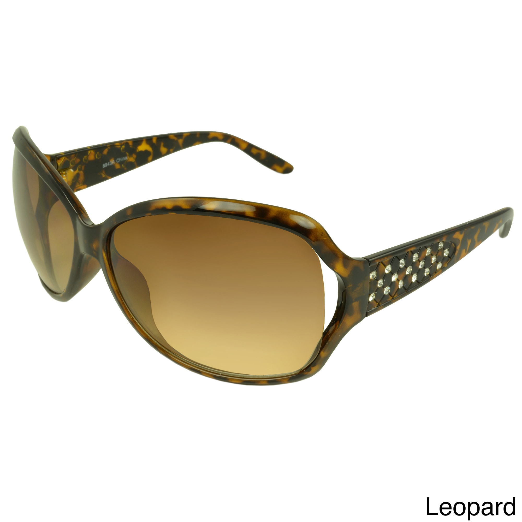 Epic Eyewear Womens Sharan Rhinestone accent Shield Sunglasses