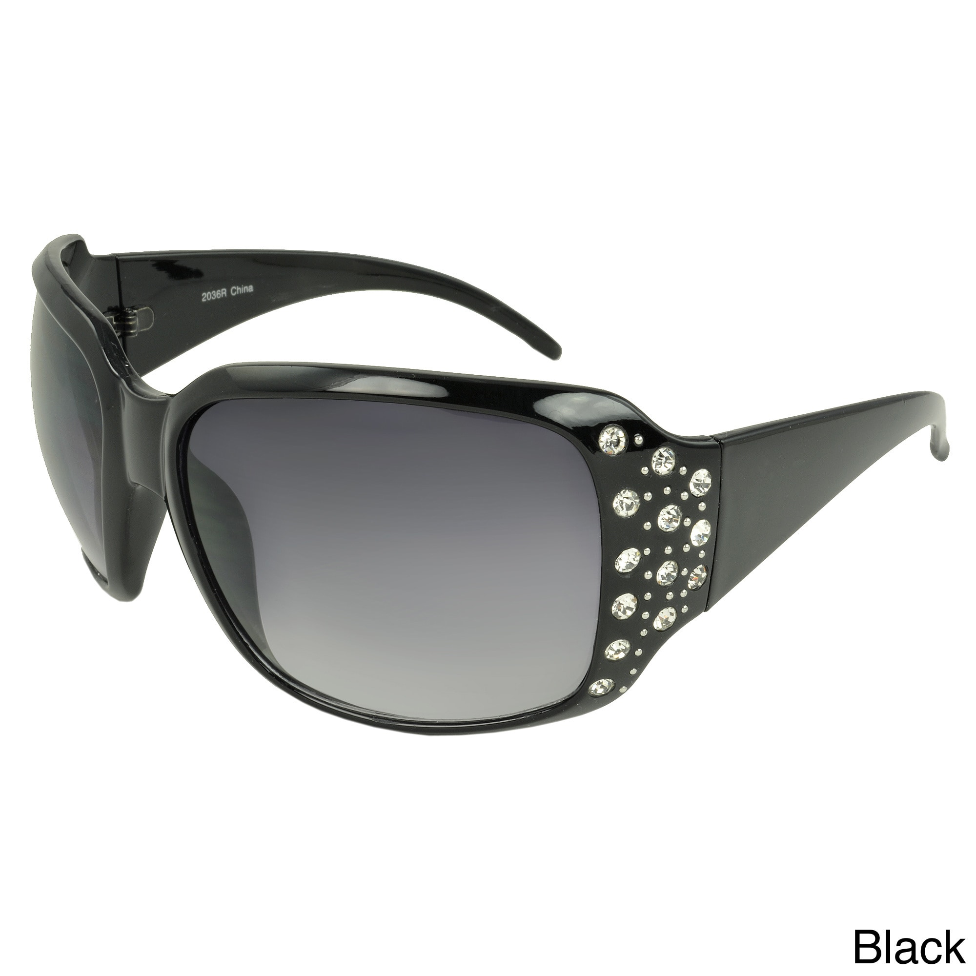 Epic Eyewear Womens Linden Rhineston detailed Shield Sunglasses